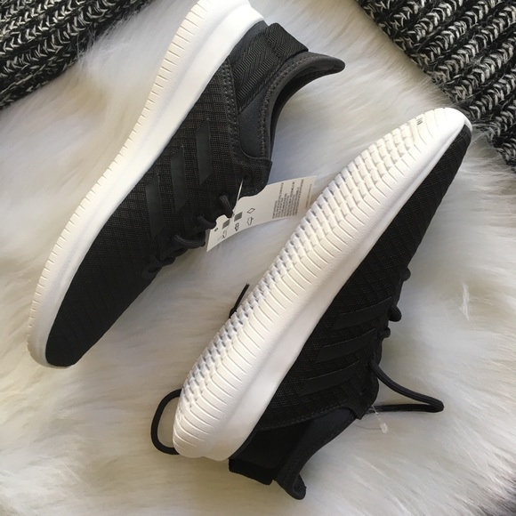 NWT Adidas Women’s Cloudfoam 3 Stripe Black Shoes - Picture 5 of 7